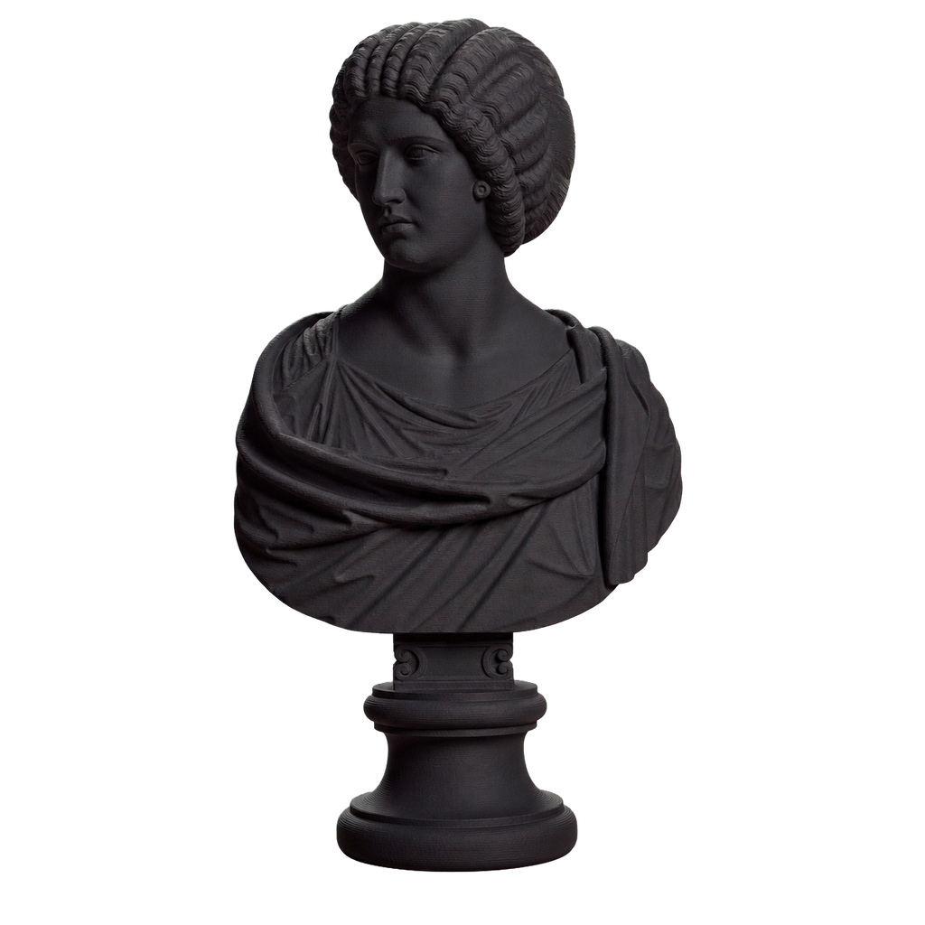Portrait of a noble lady Charcoal Black collectible bust