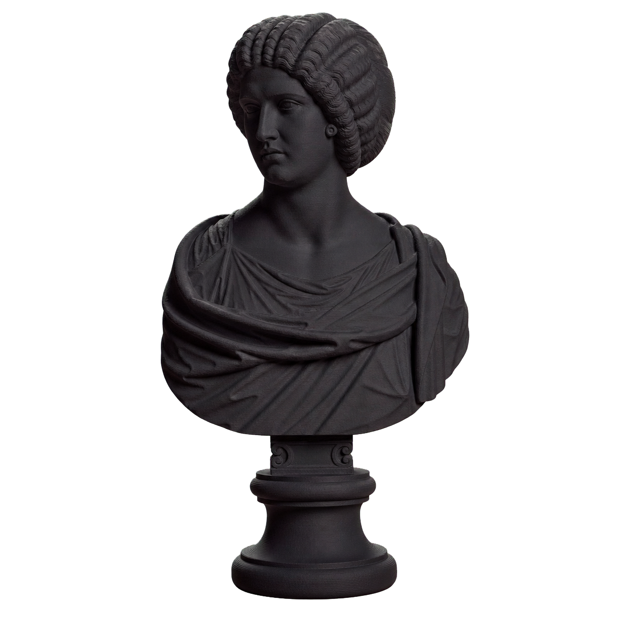 Portrait of a noble lady Charcoal Black collectible bust