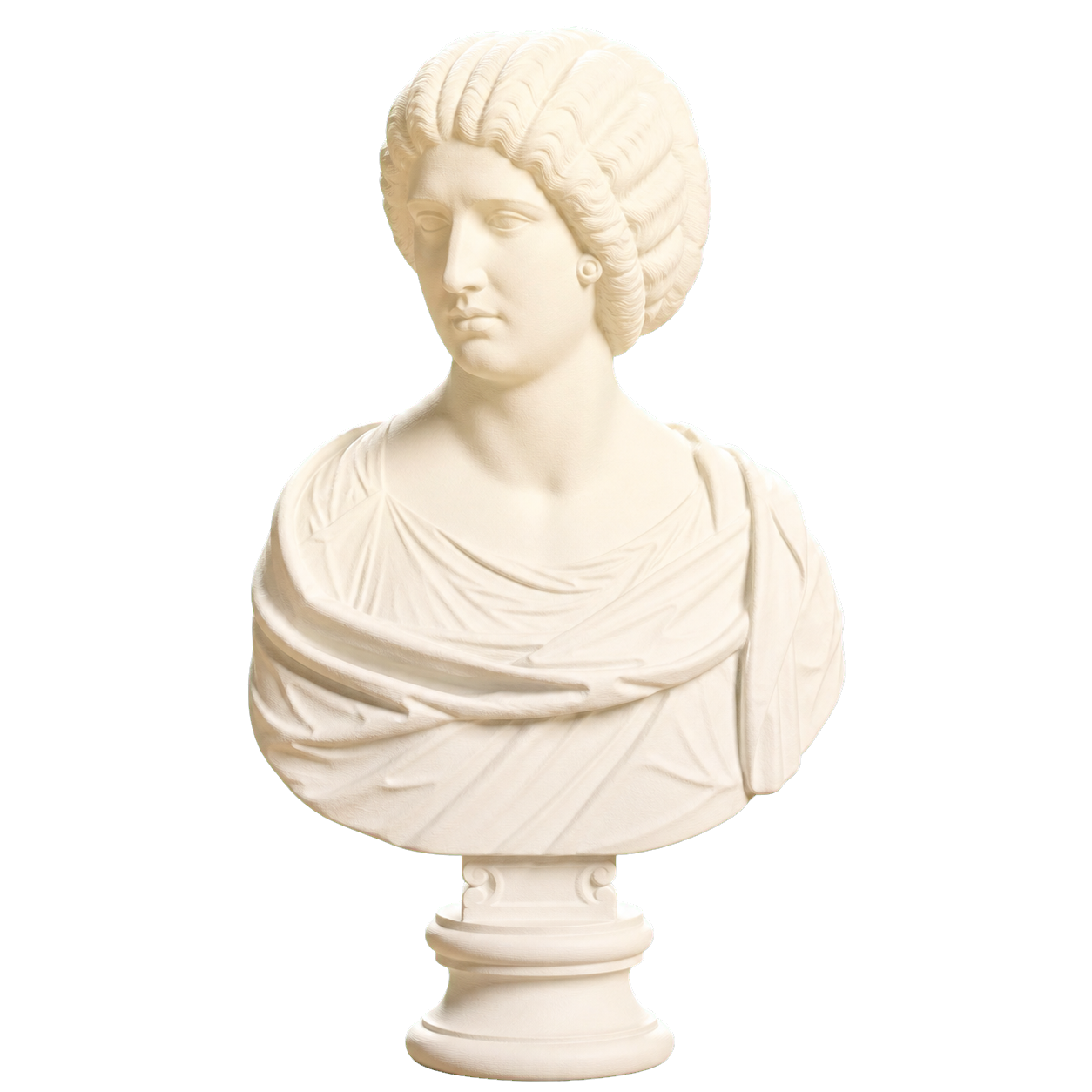 Portrait of a noble lady Ivory White collectible bust