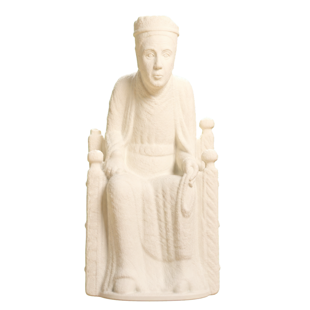 Romanesque Enthroned Madonna Ivory White collectible bust