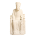 Romanesque Enthroned Madonna Ivory White collectible bust