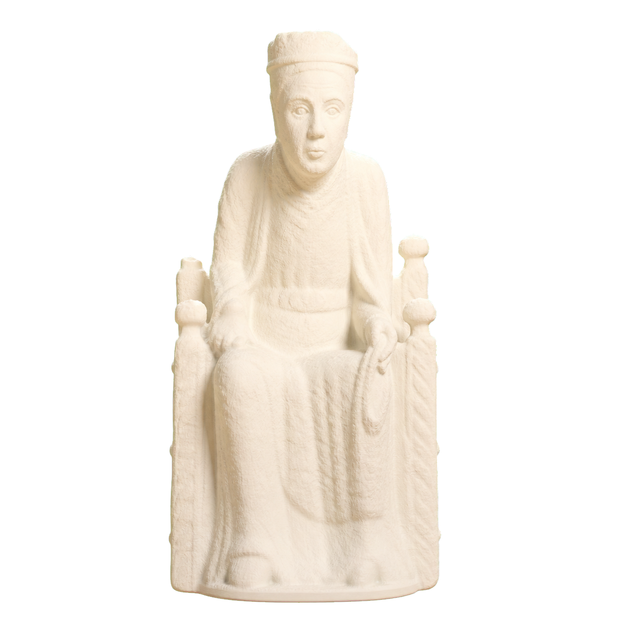 Romanesque Enthroned Madonna Ivory White collectible bust