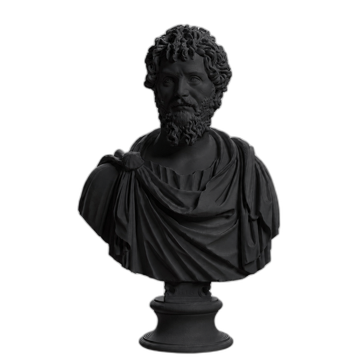 Portrait of Septimius Severus Charcoal Black collectible bust