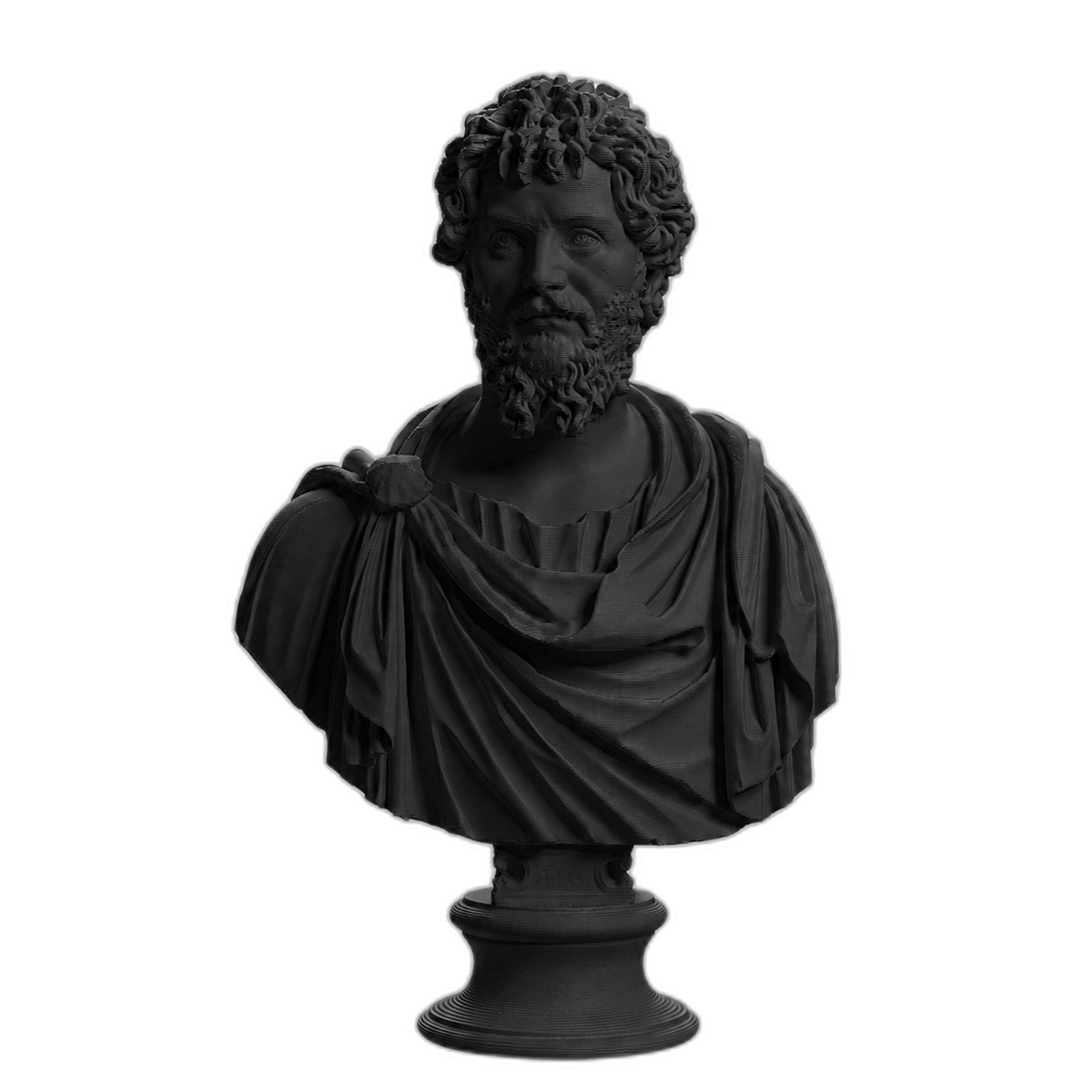 Portrait of Septimius Severus Charcoal Black collectible bust