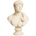 Portrait with panther skin over shoulder Ivory White collectible bust