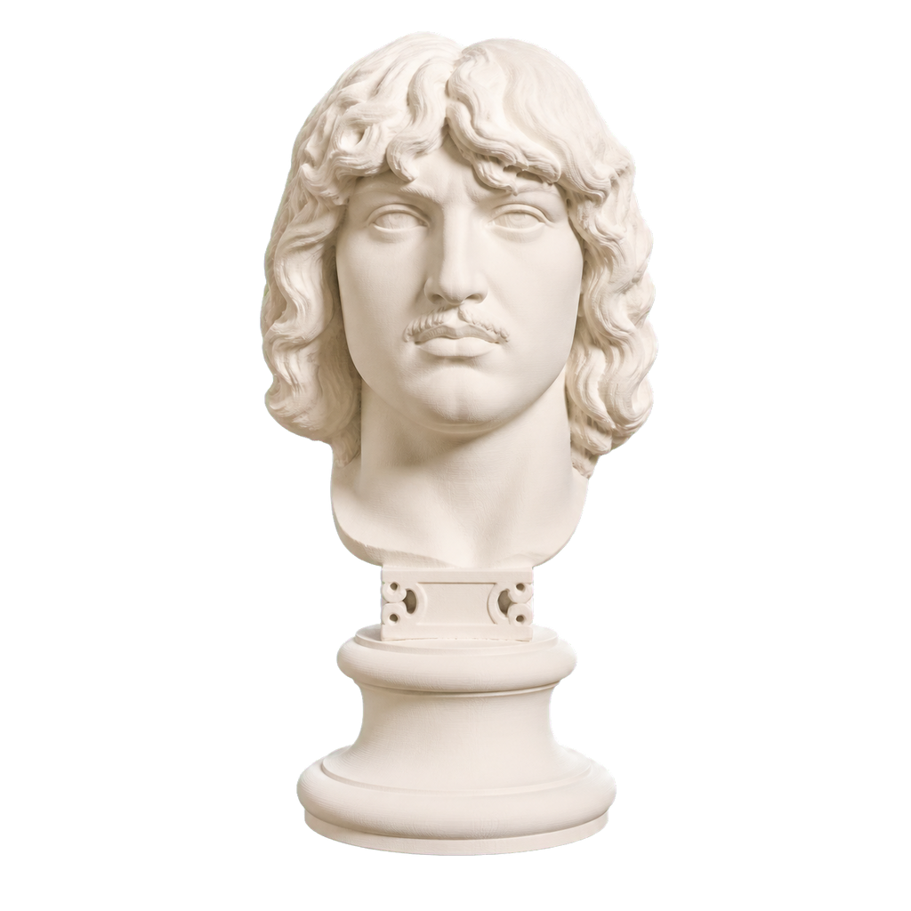 Head of a Barbarian Chief Ivory White collectible bust
