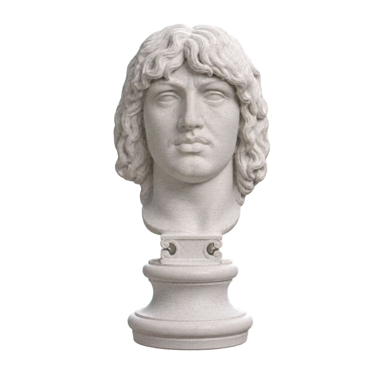 Head of a Barbarian Chief Marble Stone collectible bust