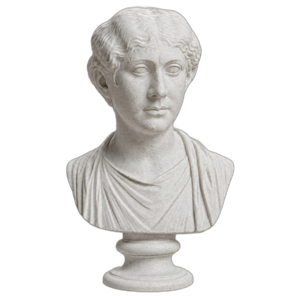 Portrait of Roman lady Marble Stone collectible bust