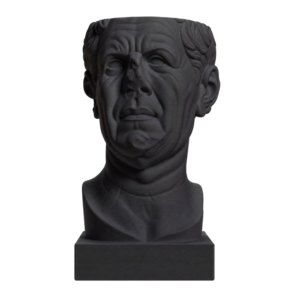 Portrait of a Roman the so-called 'Tivoli General' Charcoal Black collectible bust