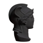 Head Charcoal Black collectible bust
