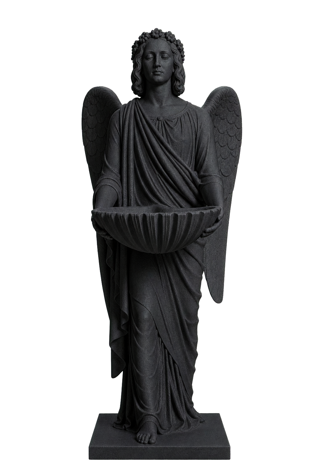 Baptismal Angel Charcoal Black collectible bust