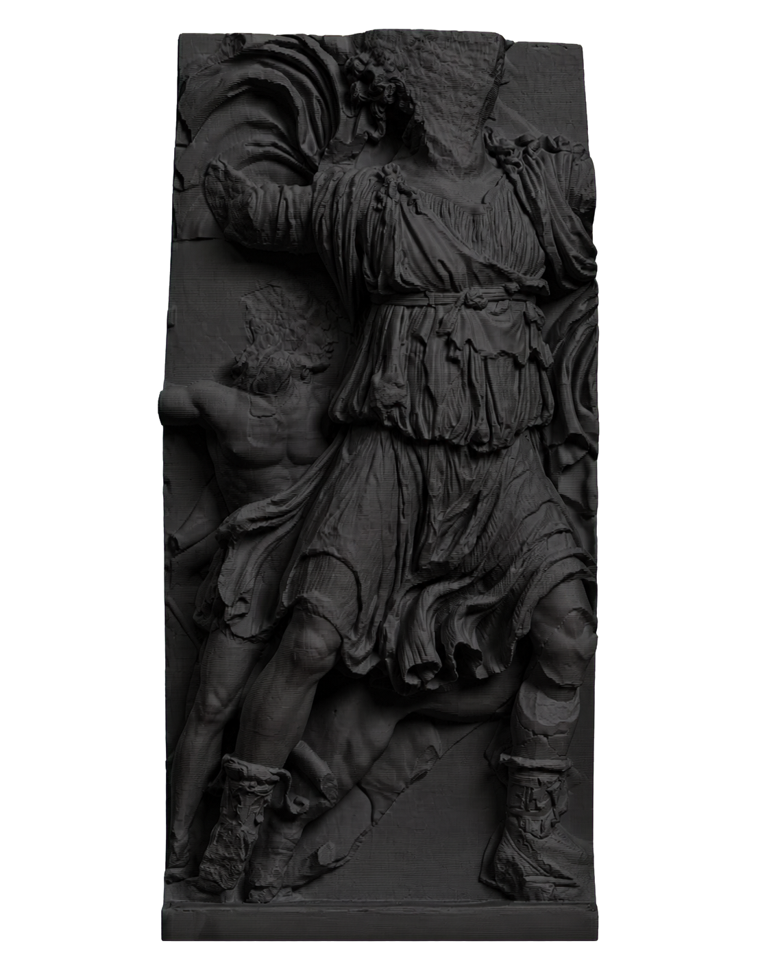 Dionysus and Satyr Charcoal Black collectible bust