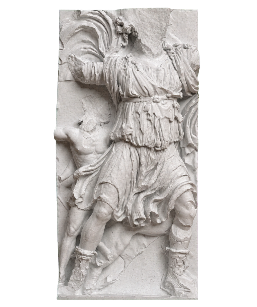Dionysus and Satyr Marble Stone collectible bust