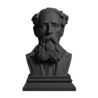 Charles Dickens Charcoal Black collectible bust