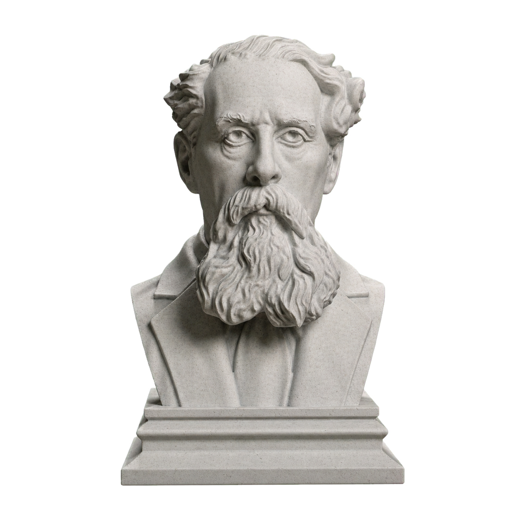 Charles Dickens Marble Stone collectible bust