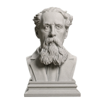 Charles Dickens Marble Stone collectible bust