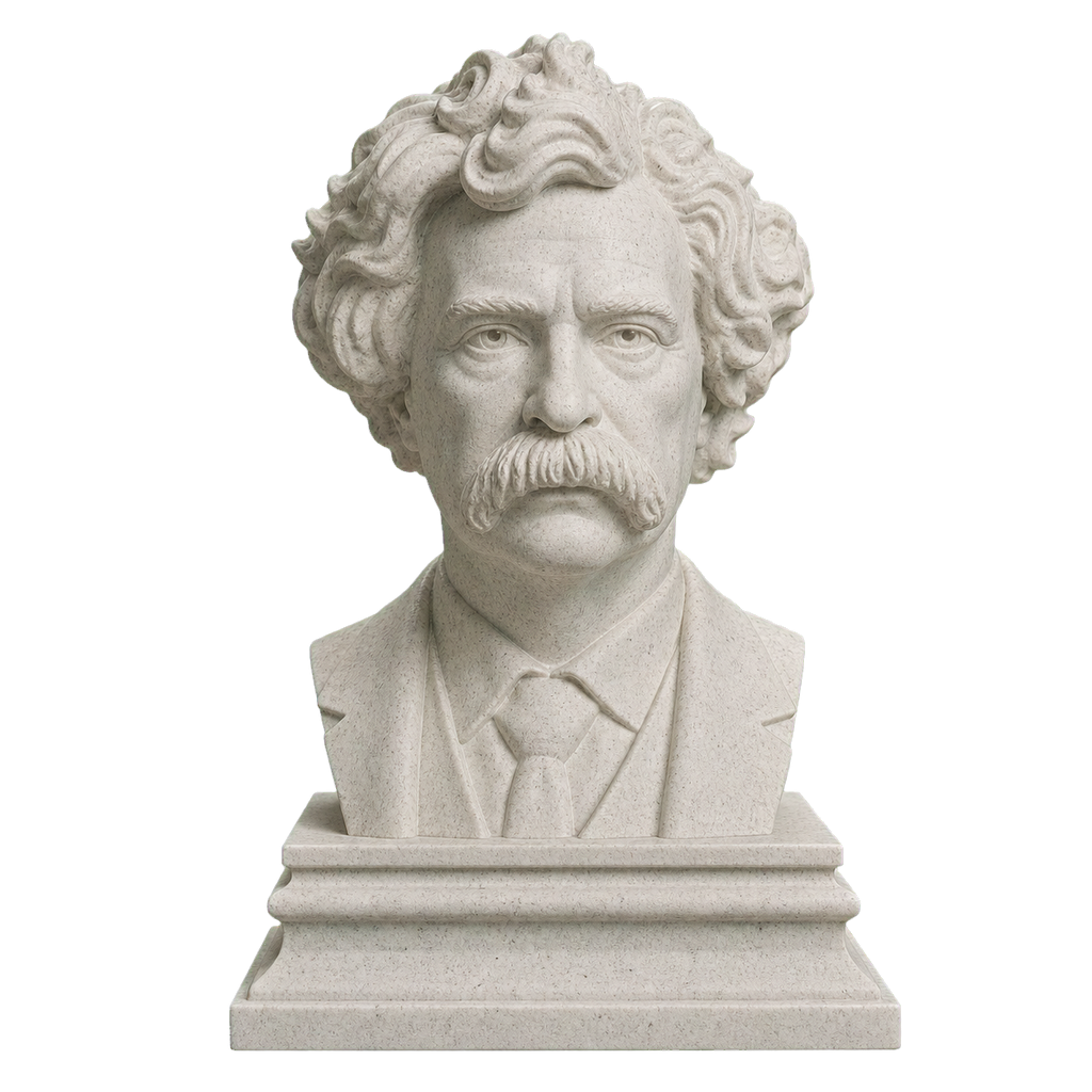 Mark Twain Marble Stone collectible bust