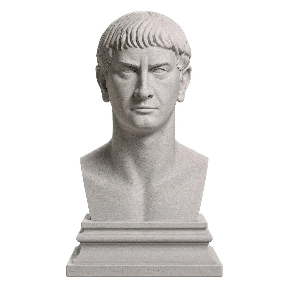 Trajan Marble Stone collectible bust