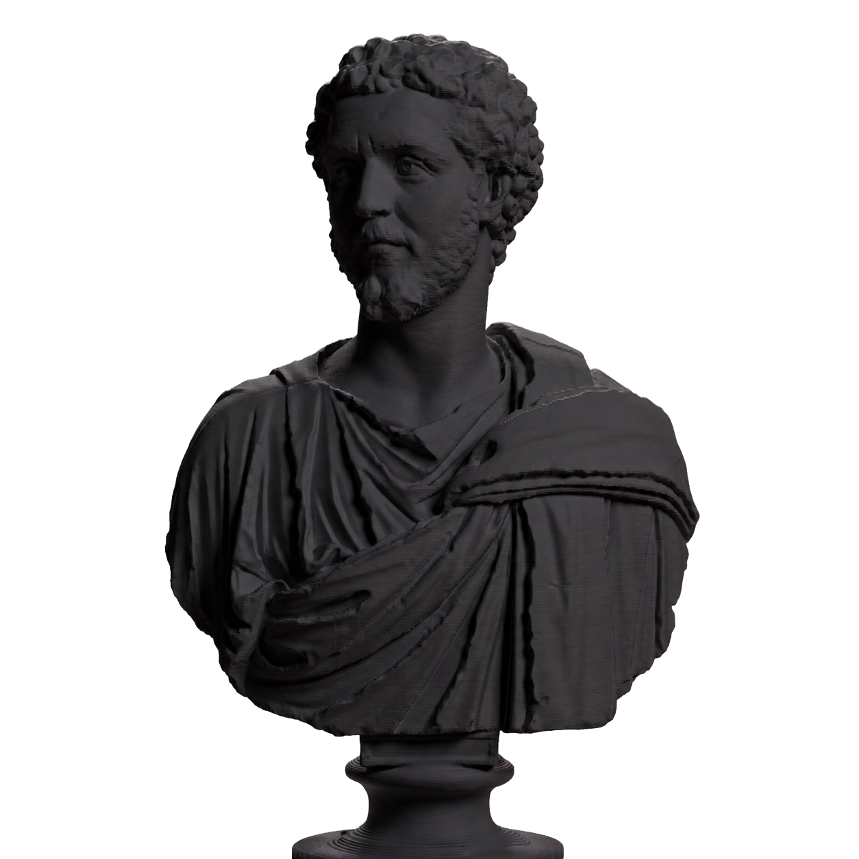 Male Portrait, SMK KAS560 Charcoal Black collectible bust