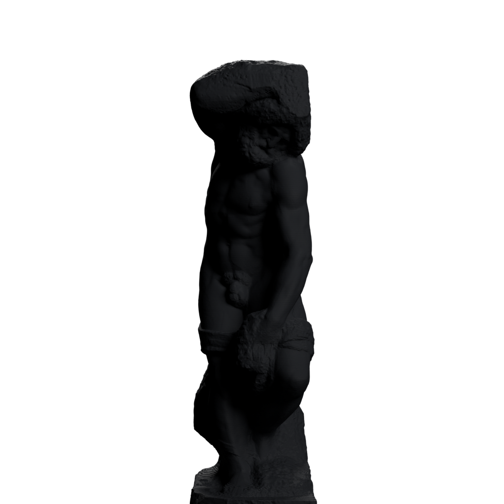 The Bearded Slave by Michelangelo Charcoal Black collectible bust