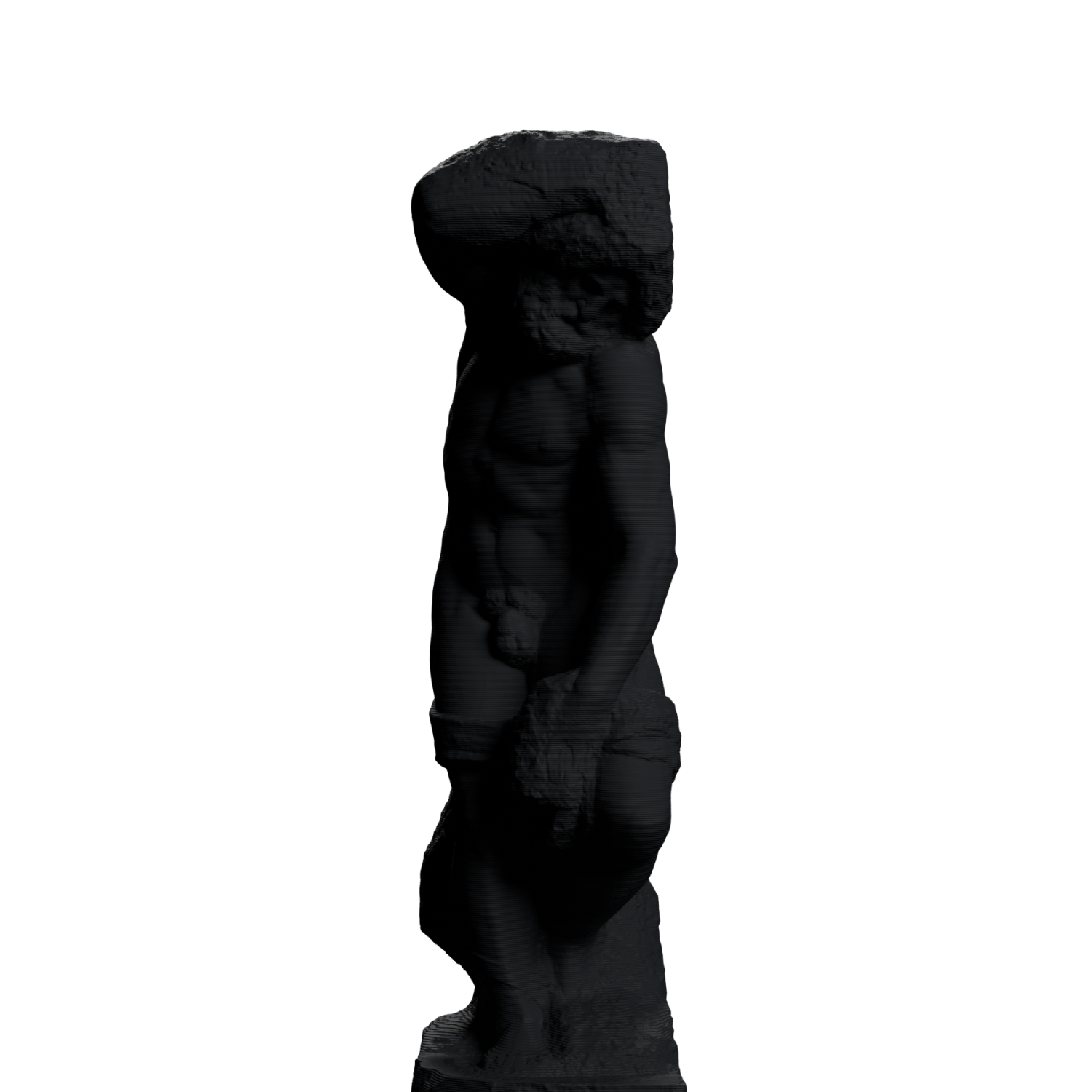 The Bearded Slave by Michelangelo Charcoal Black collectible bust