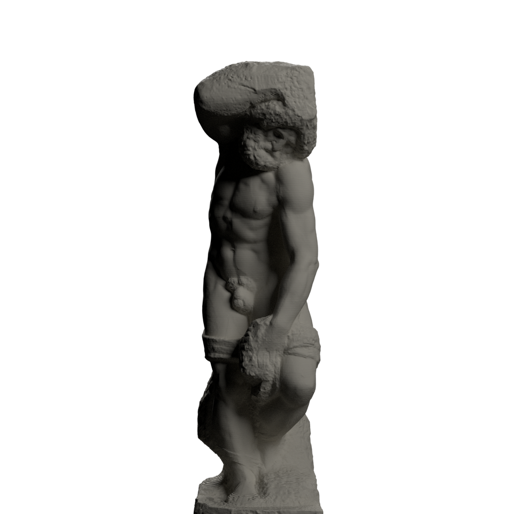 The Bearded Slave by Michelangelo Ivory White collectible bust