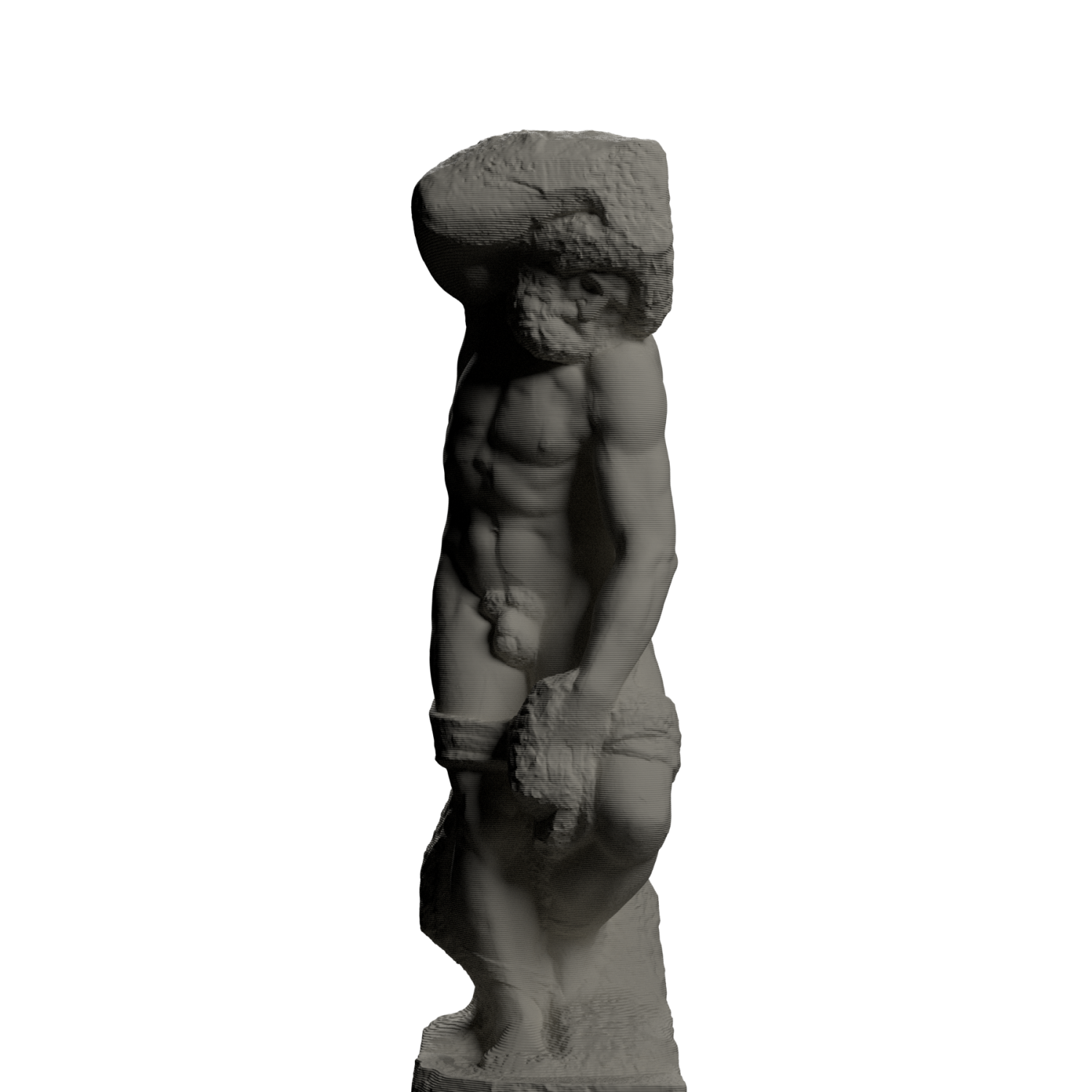 The Bearded Slave by Michelangelo Ivory White collectible bust