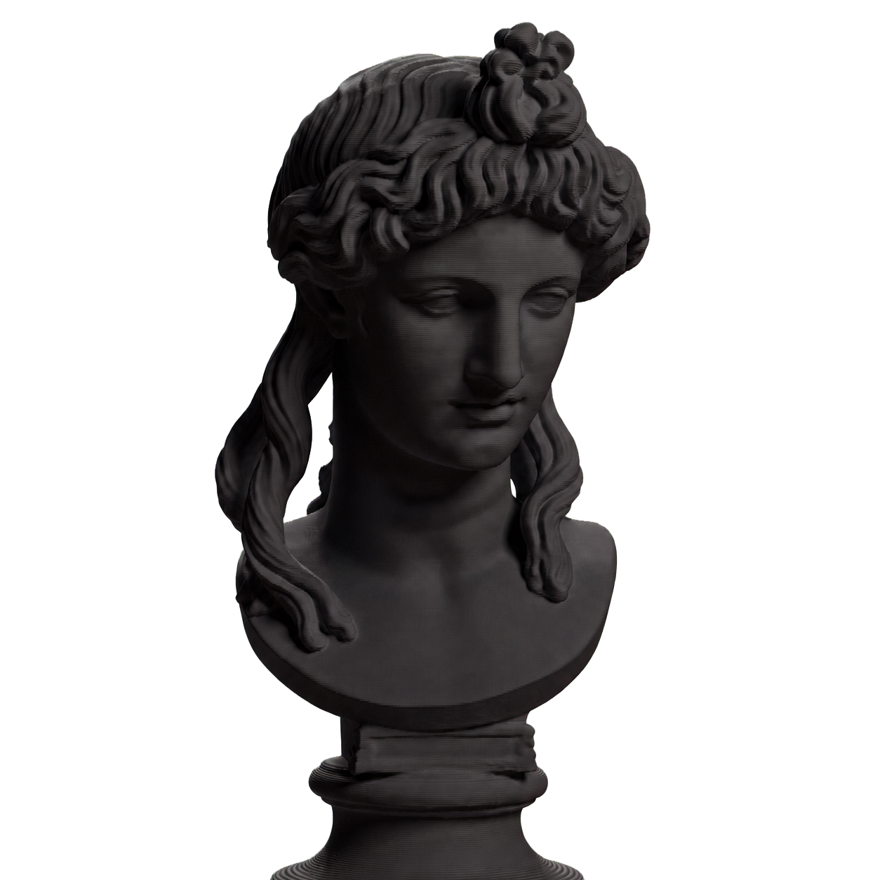 Roman Woman with Bound Hair, SMK KAS807 Charcoal Black collectible bust