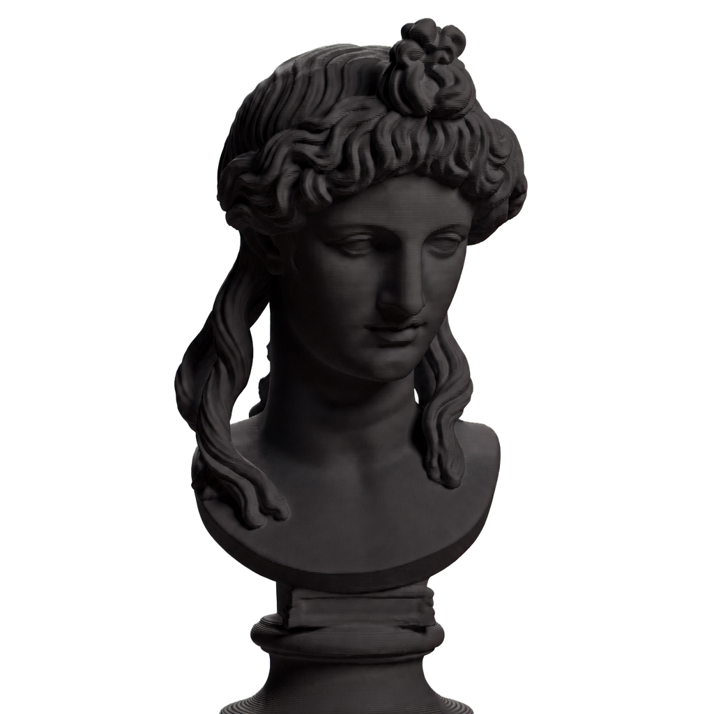 Roman Woman with Bound Hair, SMK KAS807 Charcoal Black collectible bust