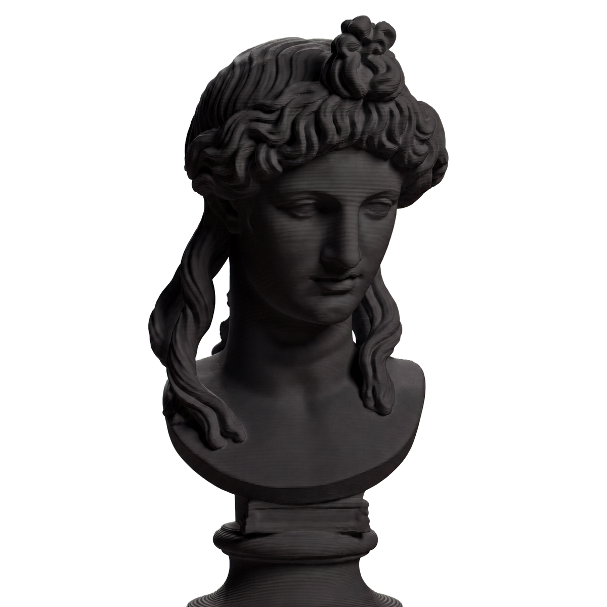 Roman Woman with Bound Hair, SMK KAS807 Charcoal Black collectible bust