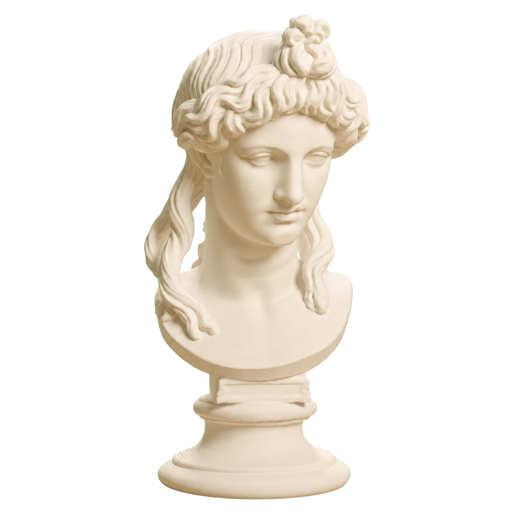 Roman Woman with Bound Hair, SMK KAS807 Ivory White collectible bust