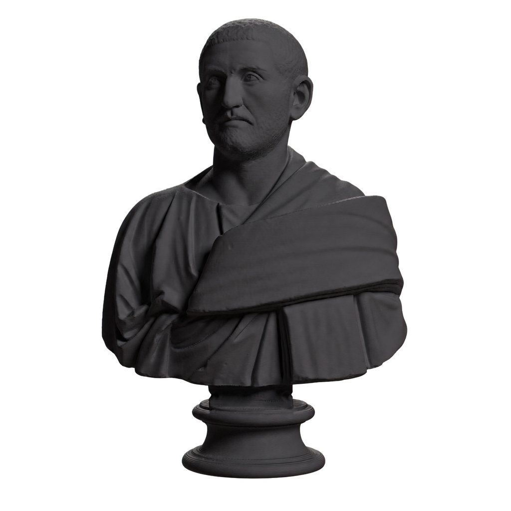 Roman Man in a Trabea, SMK KAS685 Charcoal Black collectible bust