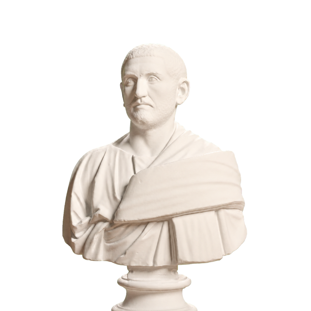 Roman Man in a Trabea, SMK KAS685 Ivory White collectible bust