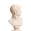 Bearded Man with Head Turned Left, SMK KAS2133 Ivory White collectible bust