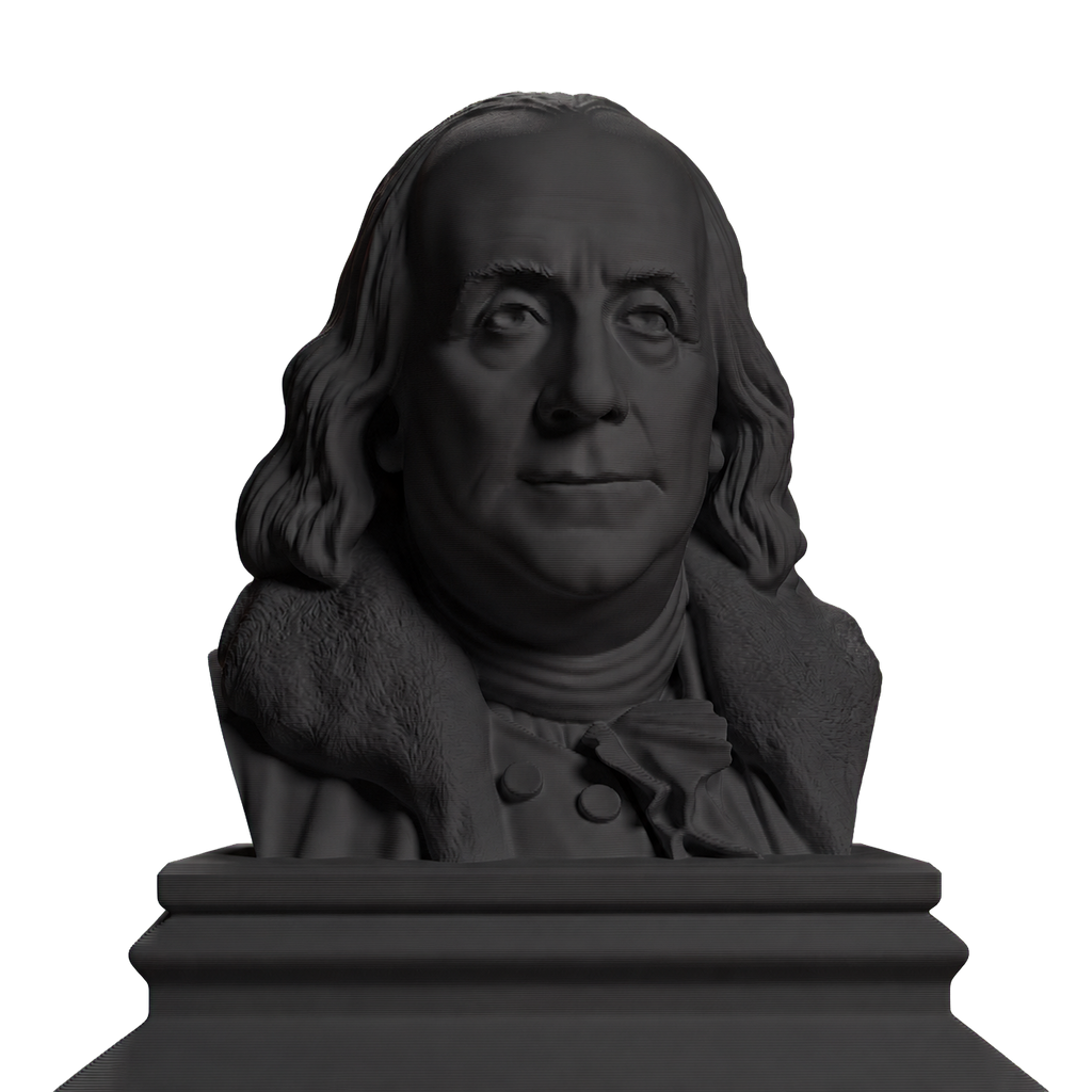 Benjamin Franklin Charcoal Black collectible bust