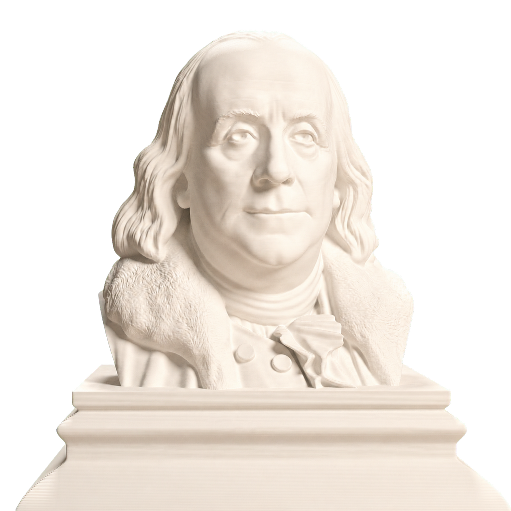 Benjamin Franklin Ivory White collectible bust