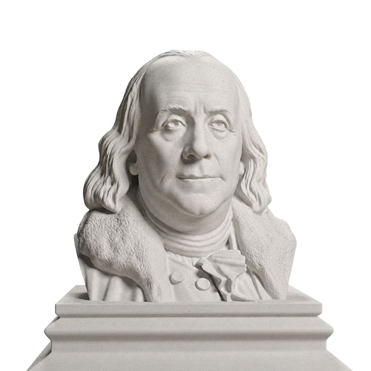 Benjamin Franklin Marble Stone collectible bust