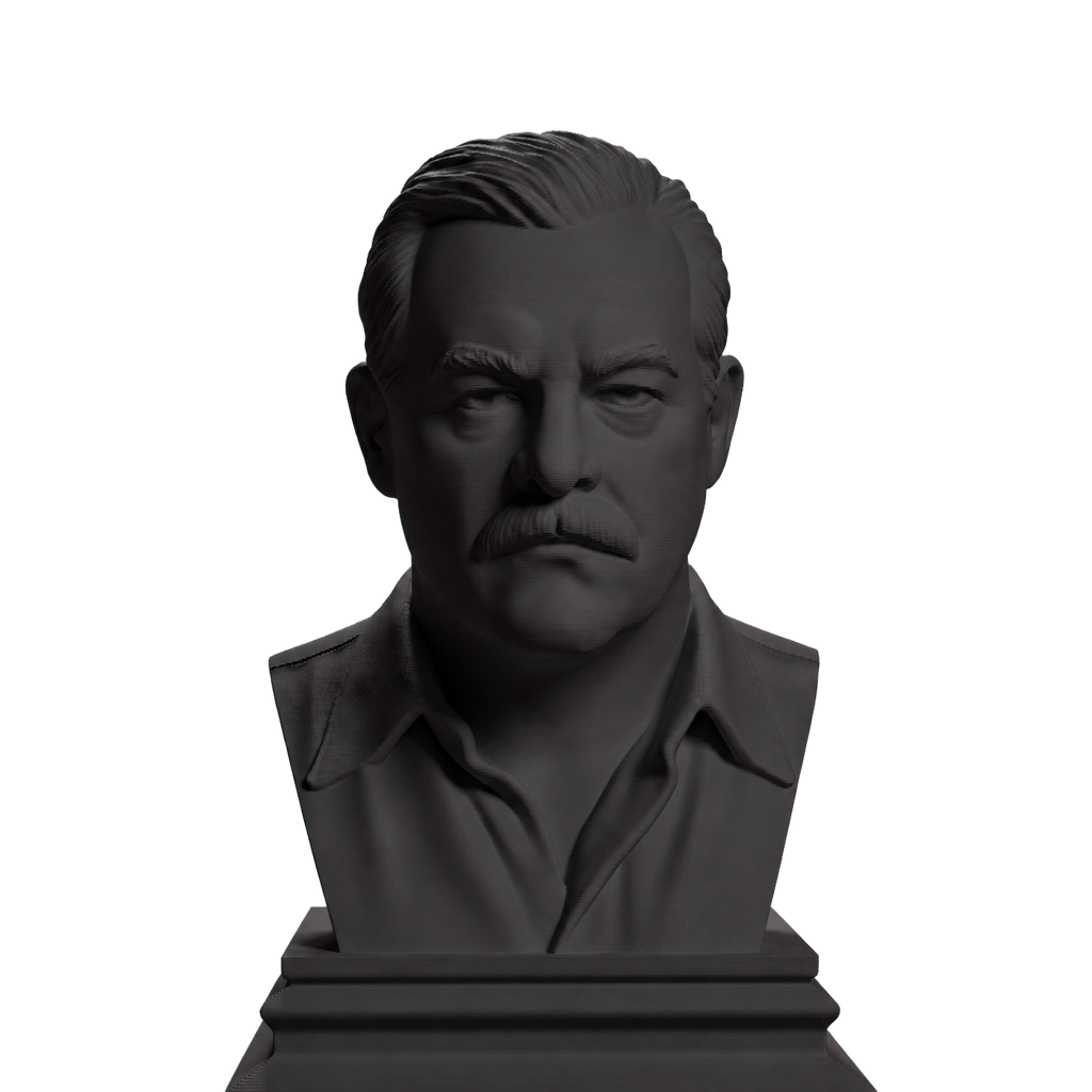 Ernest Hemingway Charcoal Black collectible bust