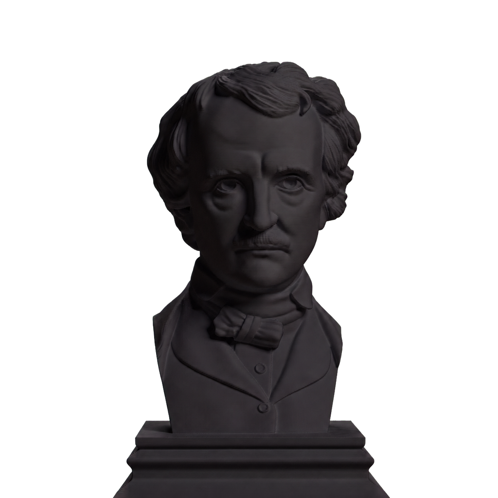 Edgar Allan Poe Charcoal Black collectible bust