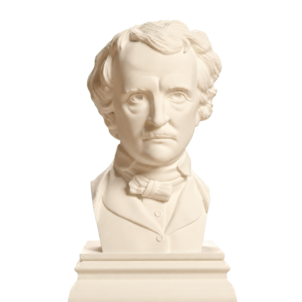 Edgar Allan Poe Ivory White collectible bust
