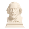 William Shakespeare Ivory White collectible bust