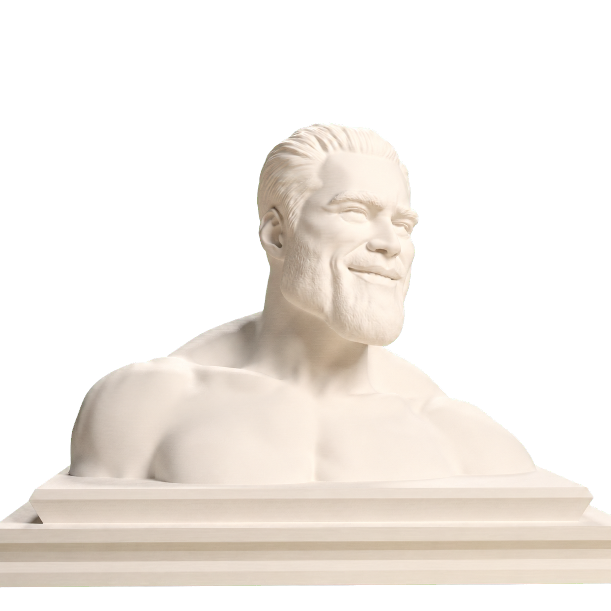 Giga Chad Meme Bust Ivory White collectible bust