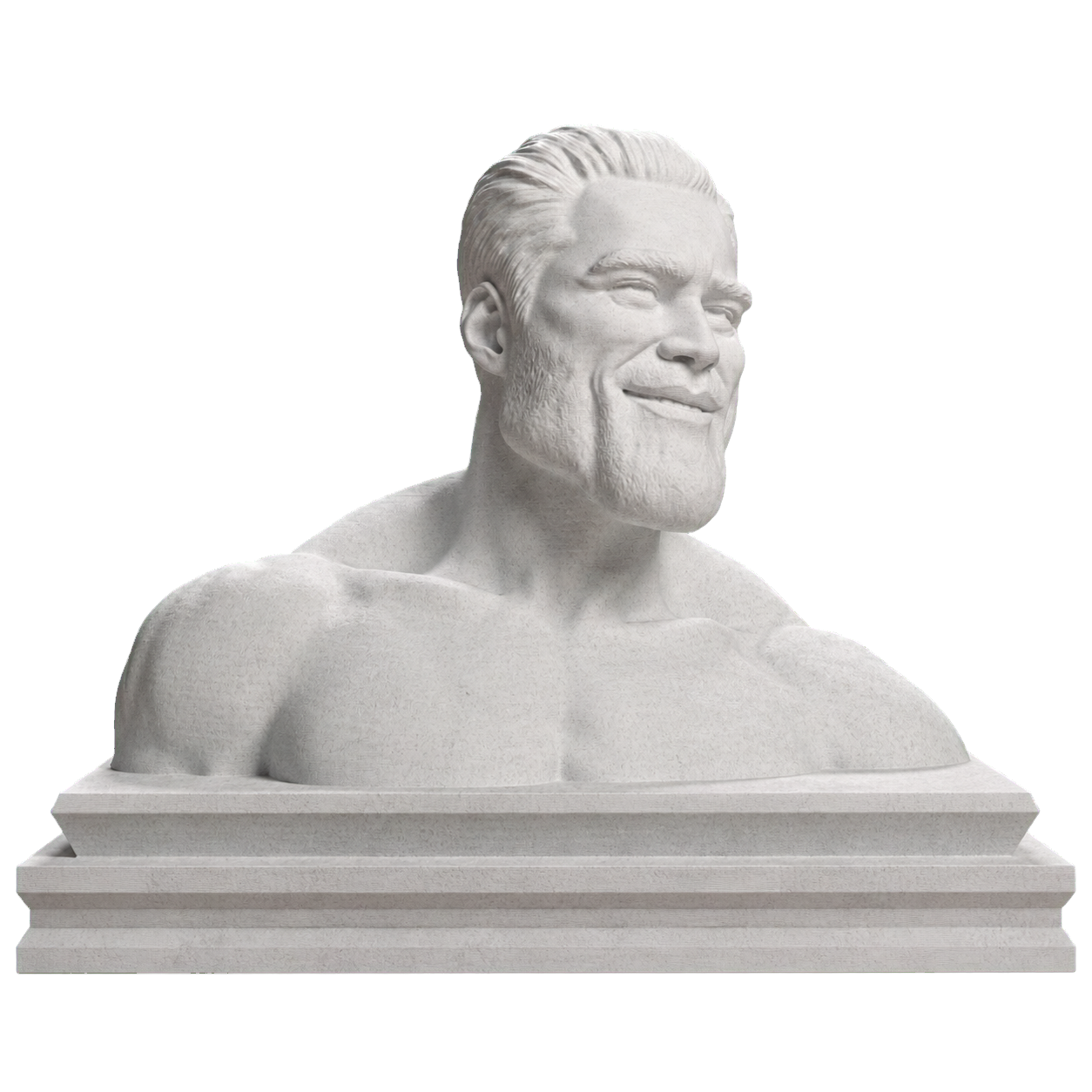 Giga Chad Meme Bust Marble Stone collectible bust