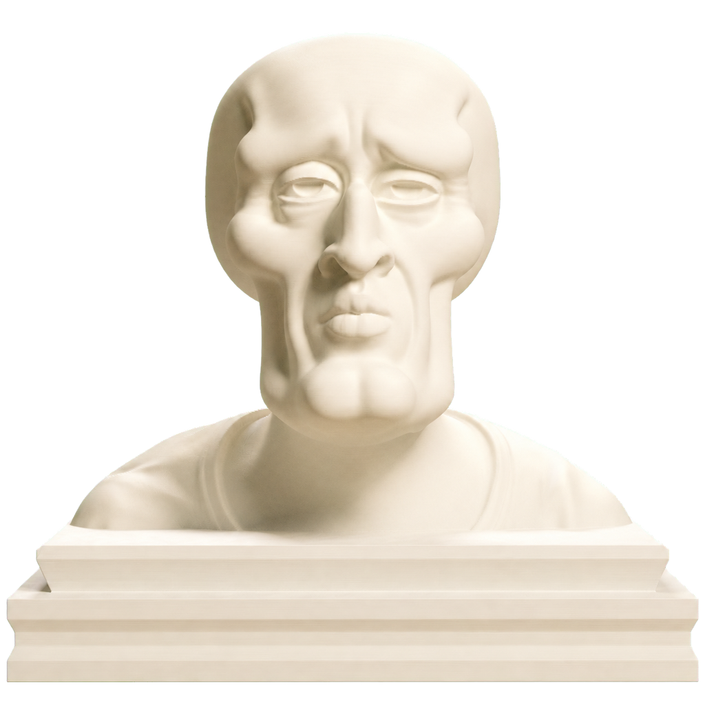 Handsome Squidward Meme Bust Ivory White collectible bust