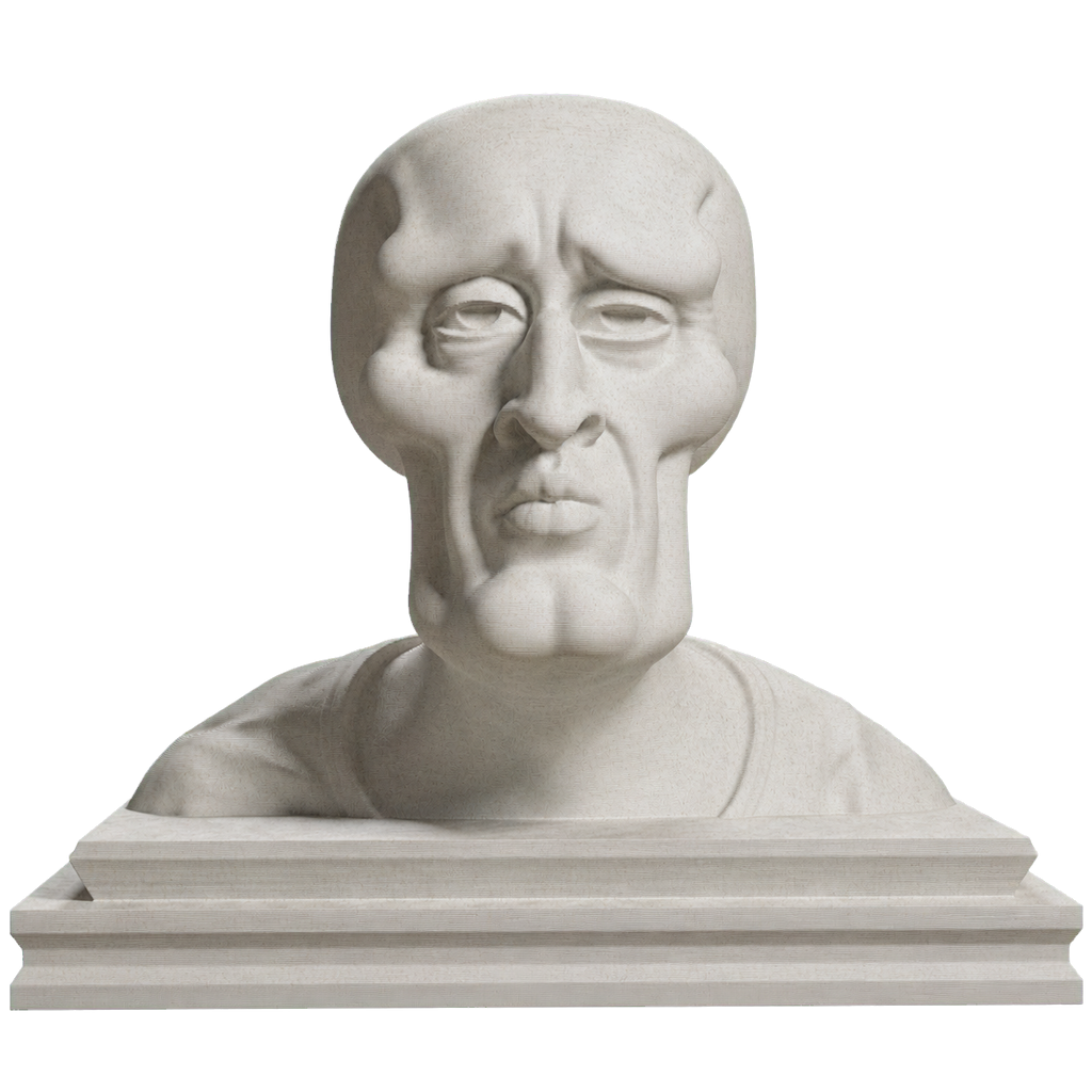 Handsome Squidward Meme Bust Marble Stone collectible bust