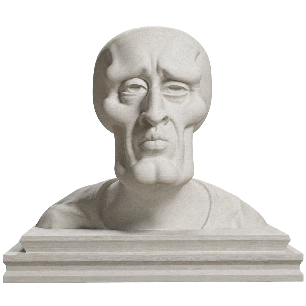 Handsome Squidward Meme Bust Marble Stone collectible bust