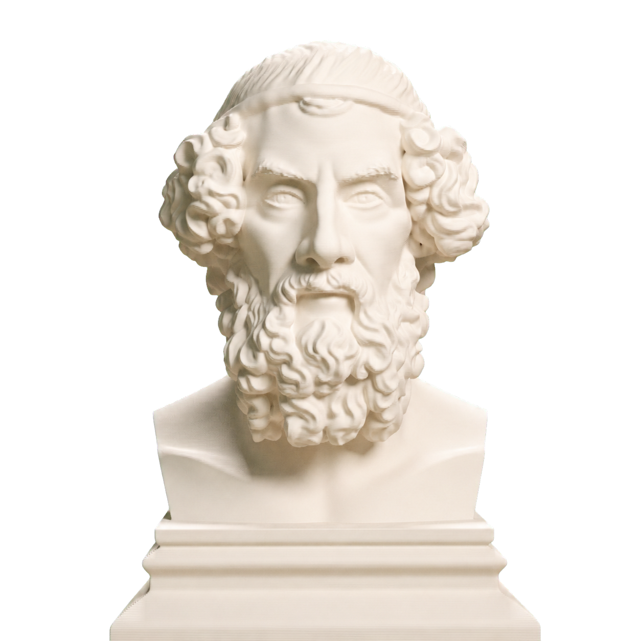 Homer Poet Bust Ivory White collectible bust