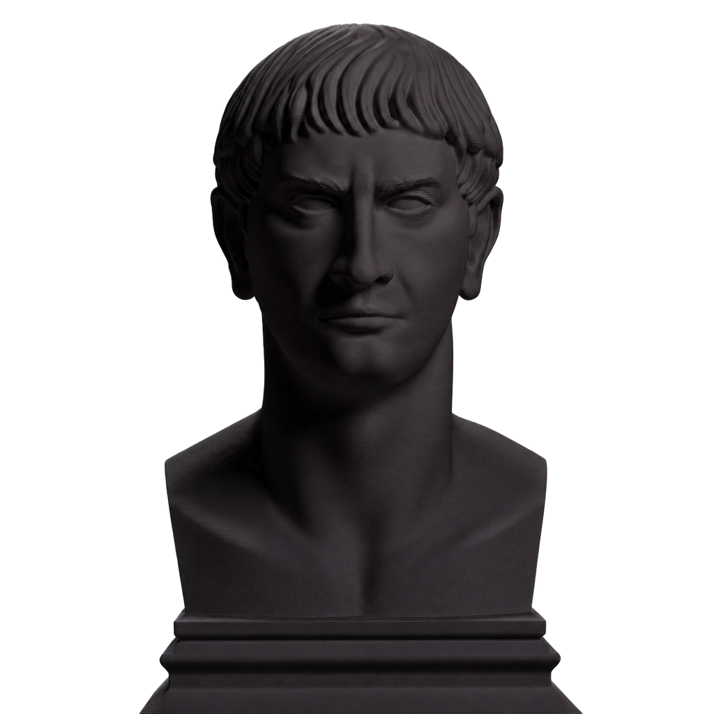 Trajan Roman Emperor Bust Charcoal Black collectible bust