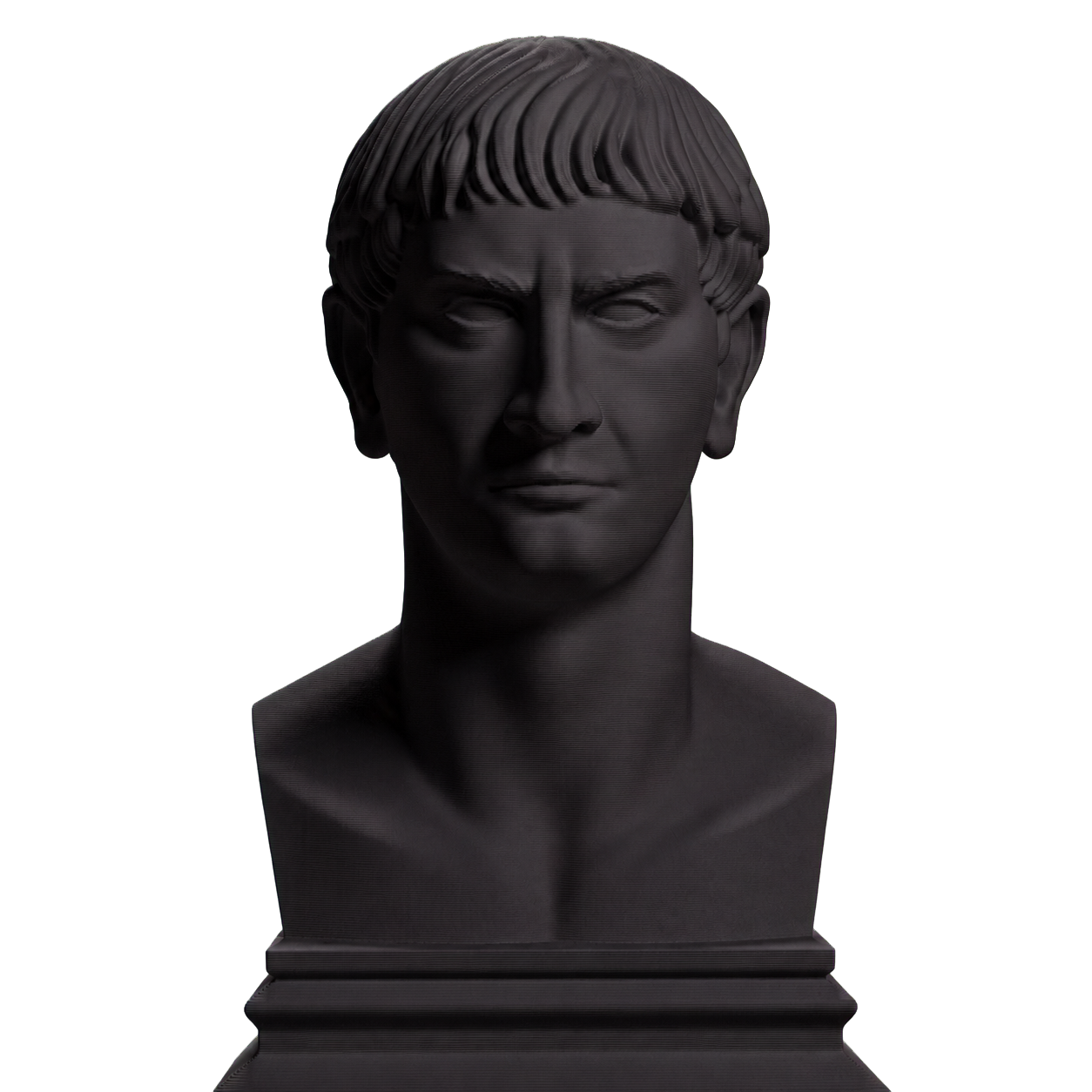 Trajan Roman Emperor Bust Charcoal Black collectible bust