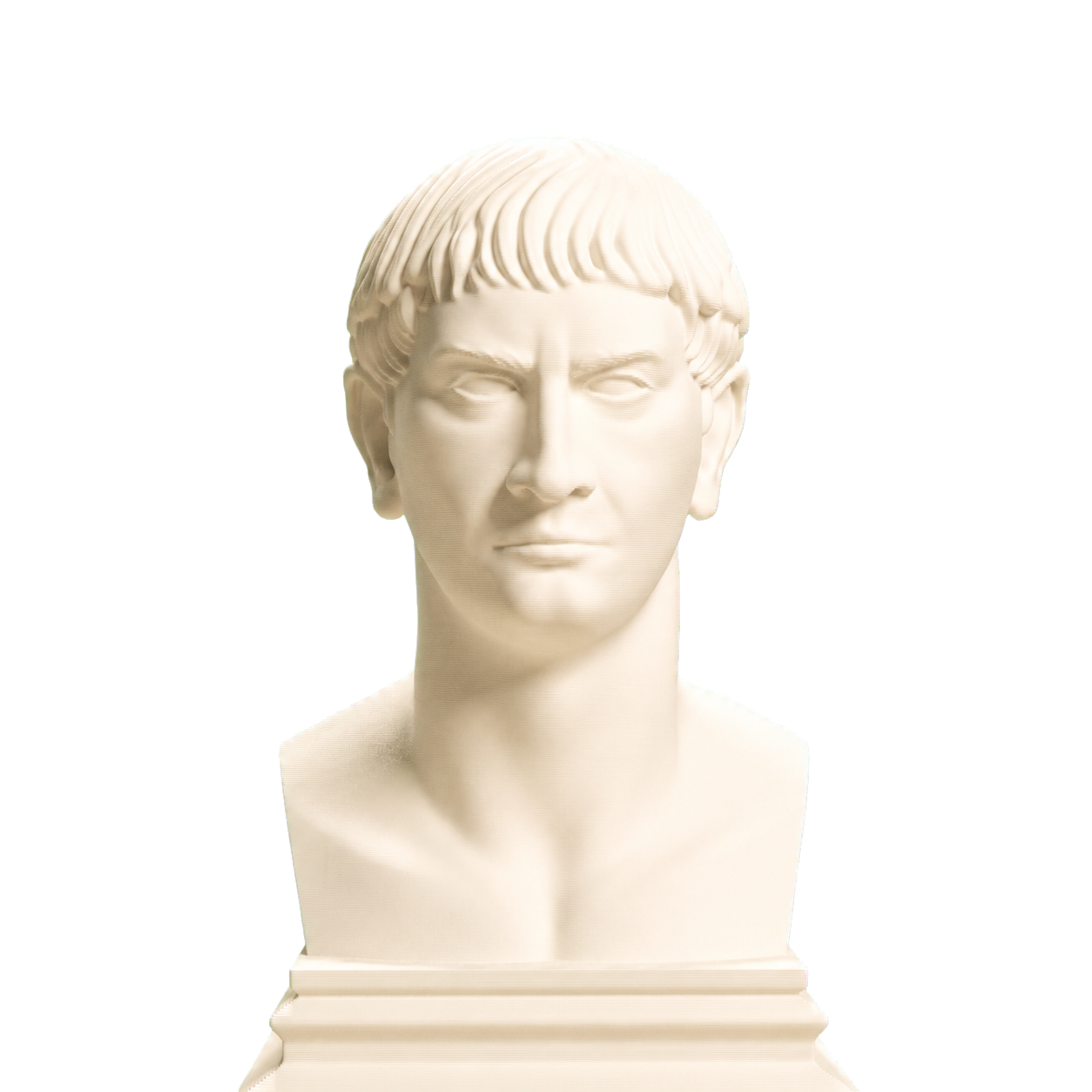 Trajan Roman Emperor Bust Ivory White collectible bust